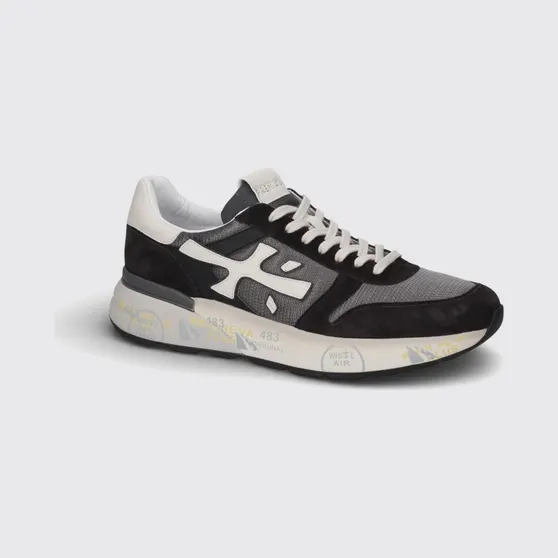Premiata Mick Suede and Nylon Sneakers Black (MICK8085)