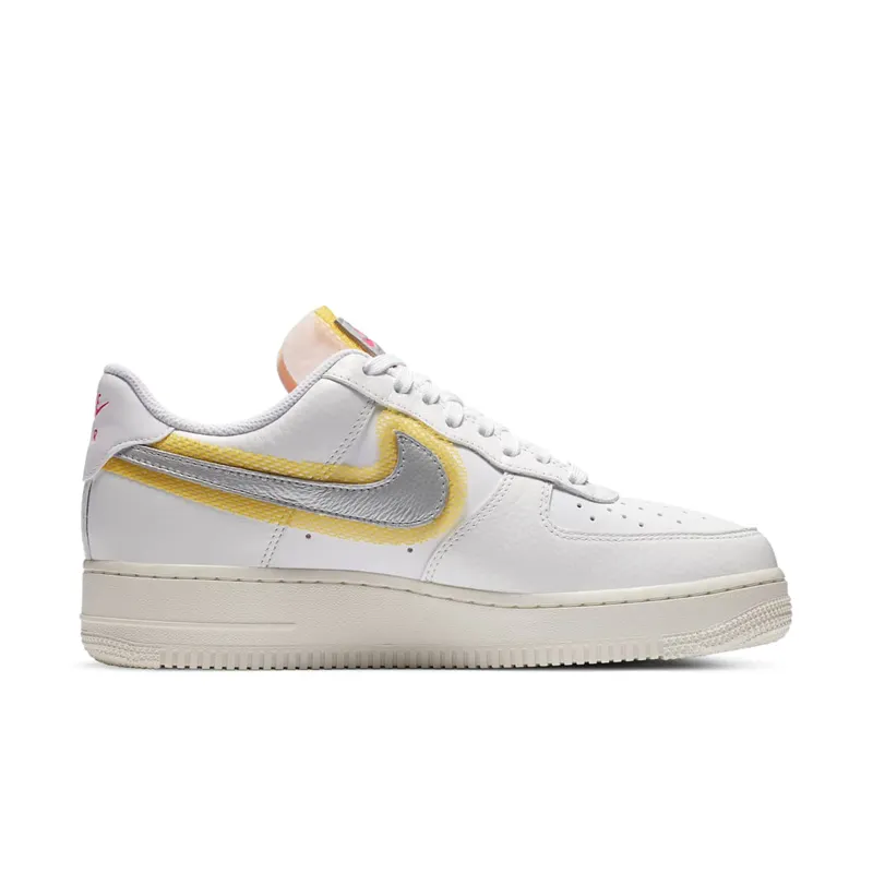 Nike WMNS Air Force 1 ’07 LX White Silver Gold (2020) (CZ8104-100)