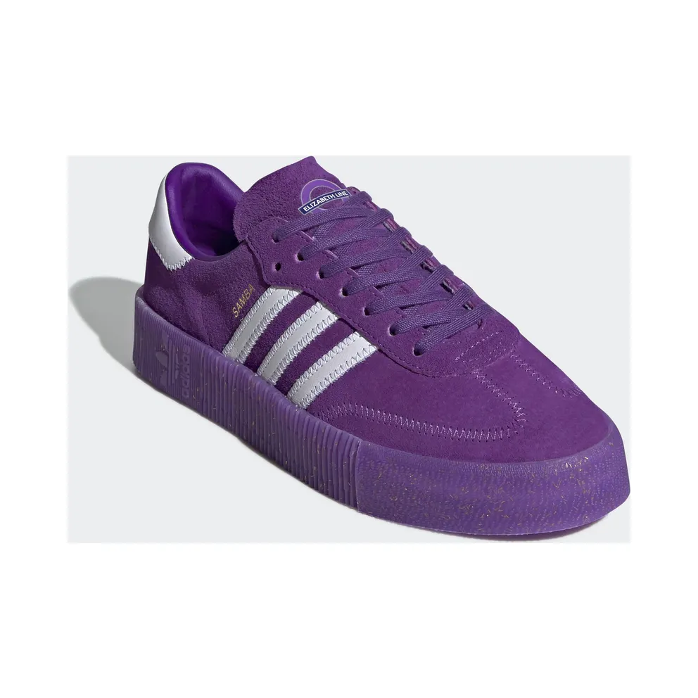adidas Samba Rose TfL Elizabeth Line (W) Collegiate Purple/Footwear White/Gold Metallic (EE7275)