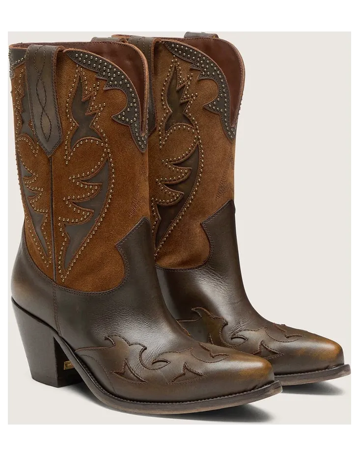 Golden Goose ’70 Wish Star Low Boots In Brown Leather With Heel And Micro-Studs (GWF01139.F008815.55381) (2)