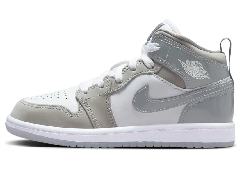 Air Jordan 1 Mid SE PS “White Medium Grey Cool Grey” (HF3194-100)