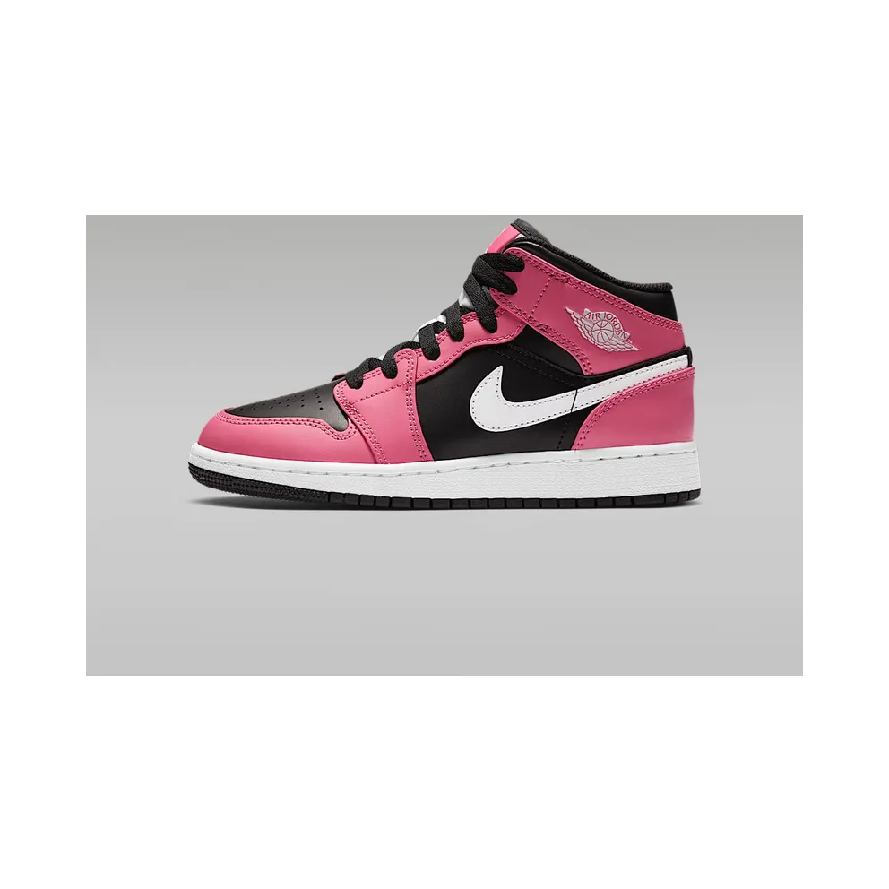 Jordan 1 Mid Pinksicle (GS) Black/White-Pinksicle (555112-002)