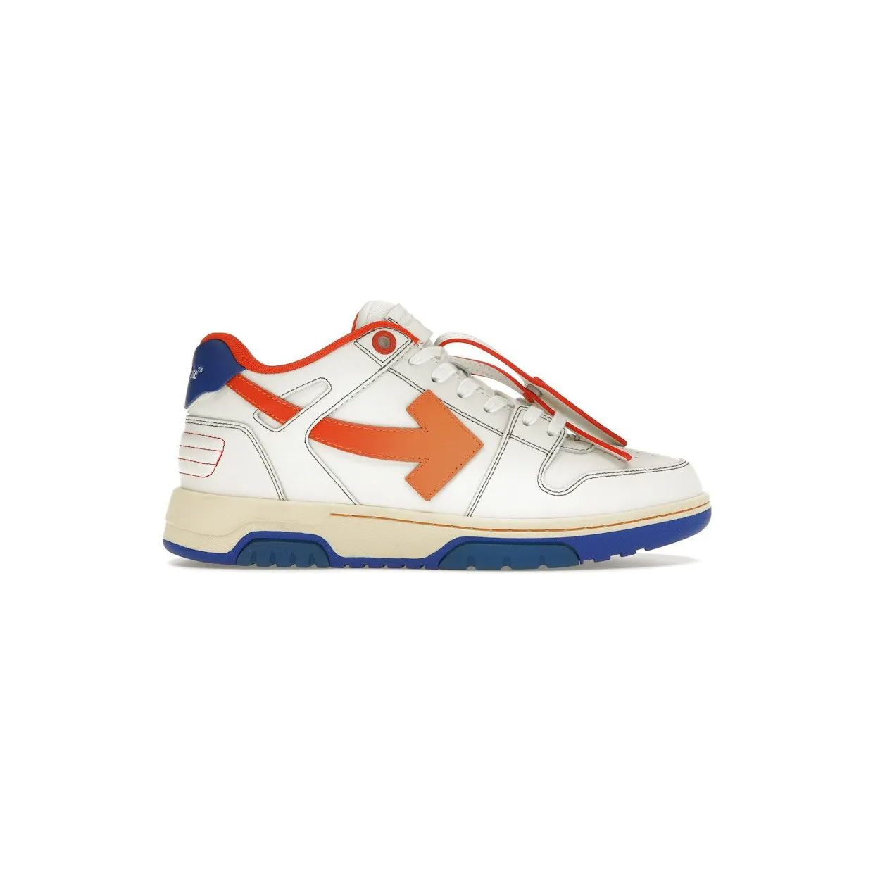 OFF-WHITE Out Of Office OOO Low Tops White Orange Blue Contrast Stitching (OMIA189S24LEA0120125) (2)
