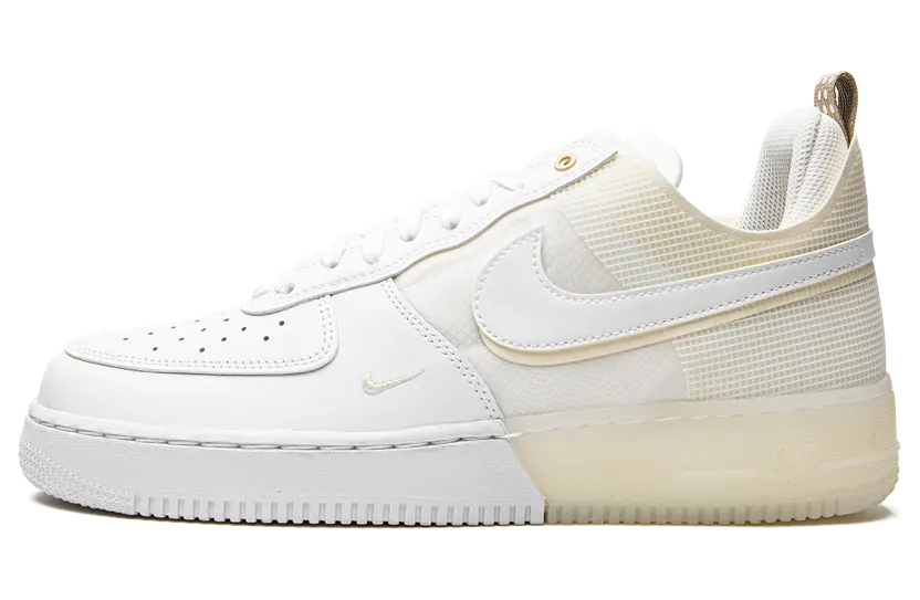 Nike Air Force 1 React Coconut Milk – “White / White-coconut Milk / Light Iron Ore” (DH7615-100)