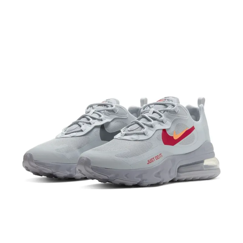 Nike Air Max 270 React Just Do It Grey Wolf Grey/University Red-Anthracite-Hyper Crimson (CT2203-002)