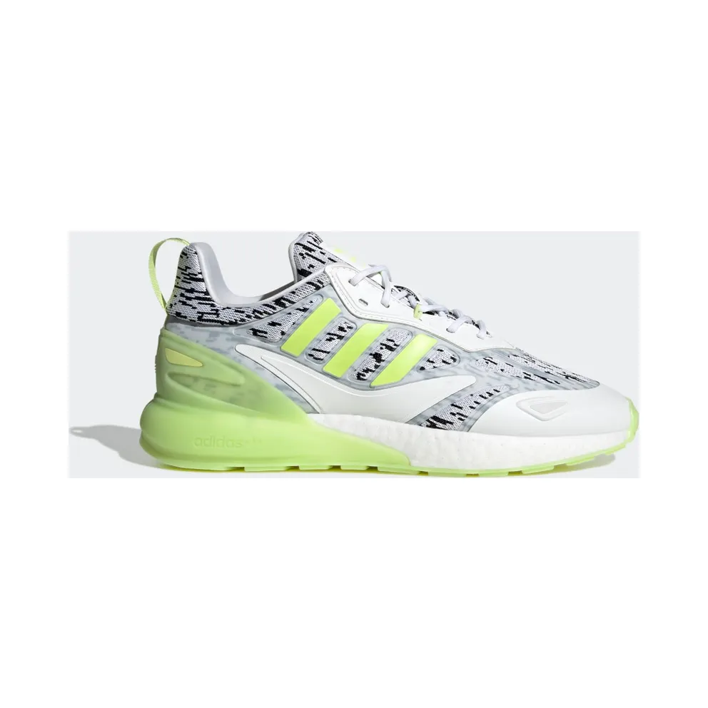 adidas ZX 2K BOOST 2.0 Schuh Cloud White / Pulse Lime / Pulse Lime (GW0624)