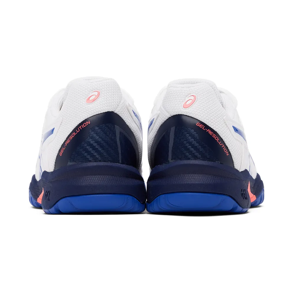 Asics Kids White & Blue Gel-Resolution 8 Big Kids (1044A018-107)