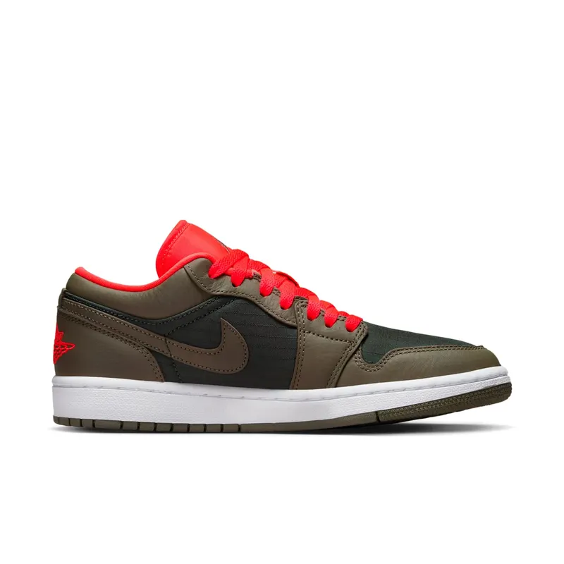 AIR Jordan 1 LO SE “Black / Olive/ Bright Crimson” (DQ6076-002)