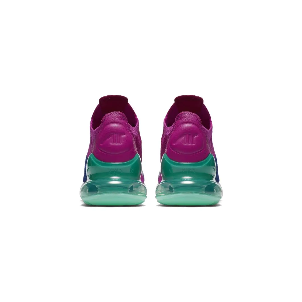 Nike Air Max 270 Flyknit Fuchsia Flash Deep Royal Blue/Black-Fuchsia Flash (AO1023-401)