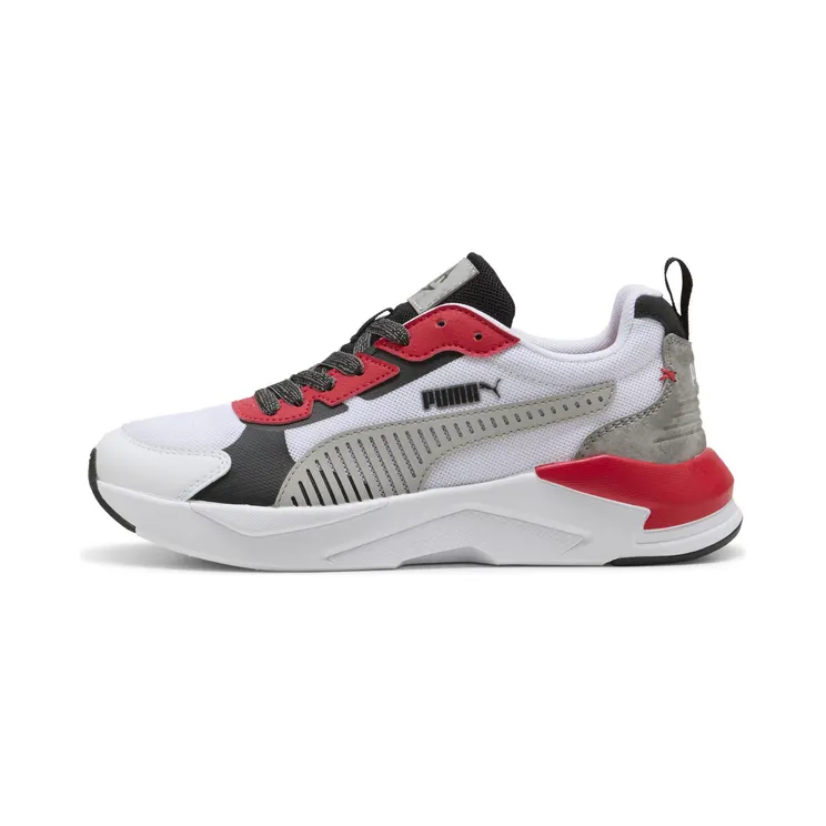 Puma X-Ray 3 MID 90s “Puma White / Gray Echo / For All Time Red” (405023_01)