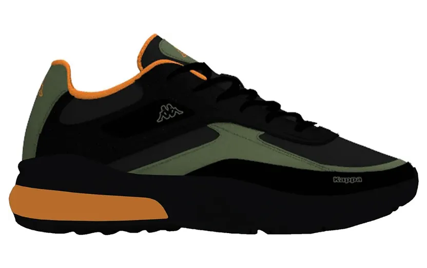 Kappa sneaker Black/Green peterselie/Orange (38231SW-A3J)