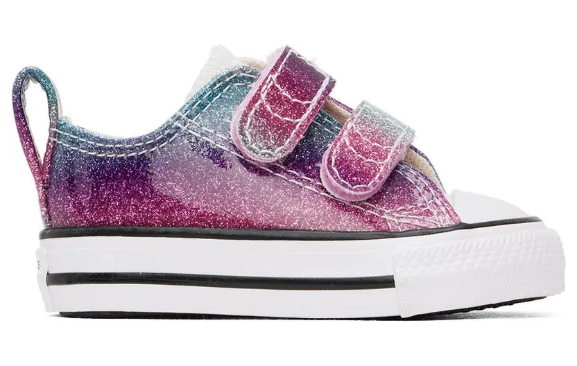 Converse Chuck Taylor All Star Easy-On Glitter Drip Wit/natural Ivory/paars (A00391C)