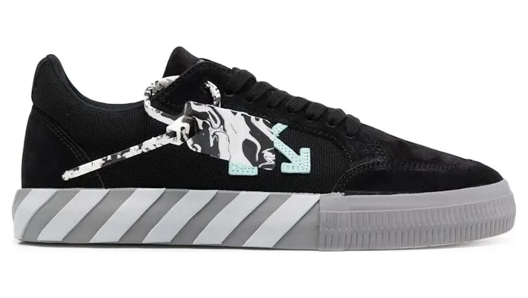 OFF-WHITE Vulc Low Black Grey Light Blue (OMIA085F21LEA0051043)