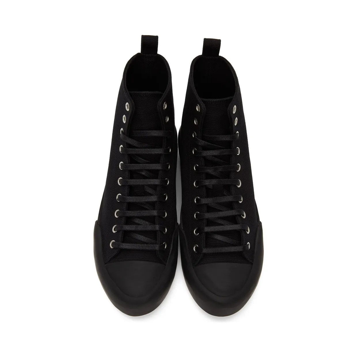Jil Sander Black Canvas High-Top Sneakers (JI35546B_14350) (5)