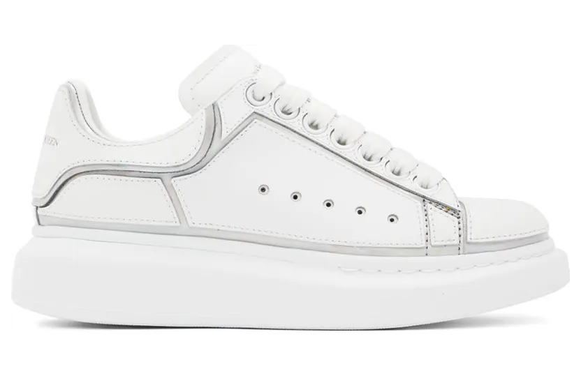 Alexander McQueen Off-White & Silver Oversized Sneakers (708750WIBNV)