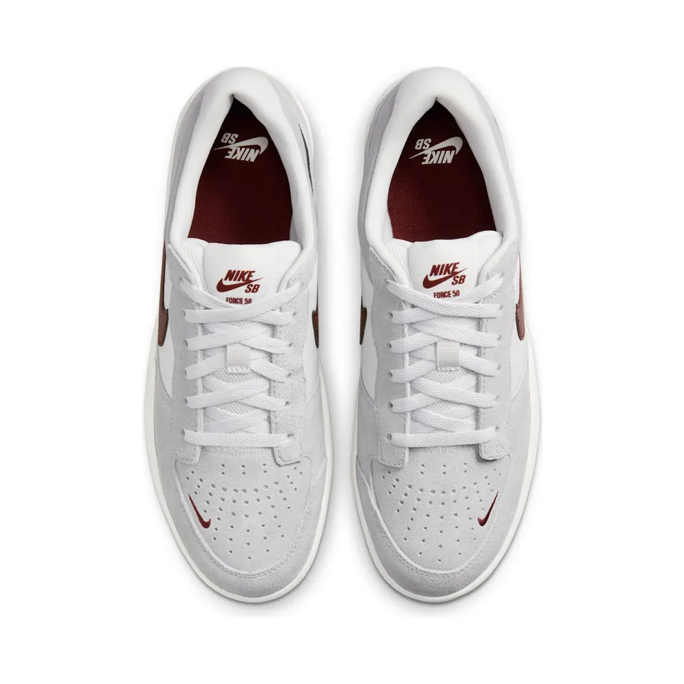 Nike SB Force 58 Platinum Tint Dark Red (FQ7637-001)