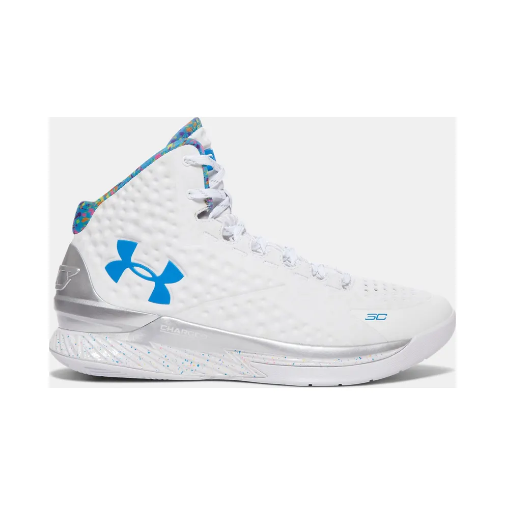 Under Armour UA Curry 1 Splash Party White/Metallic Silver-Blue (1286288-100)