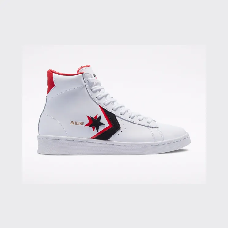 Converse Pro Leather Double Logo High Top White/black/university Red (169024C)