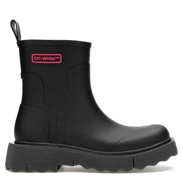 OFF-WHITE Rubber Rain Boot Black (OMID016F22MAT0011035)