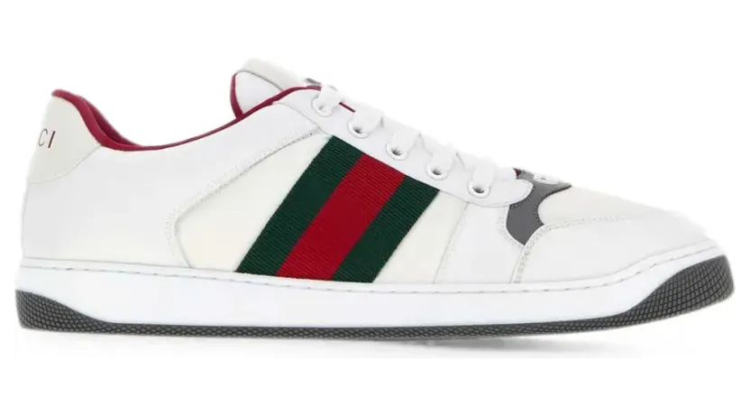 Gucci Screener leren sneakers met Web-streep – Wit (A00147FAGAU)