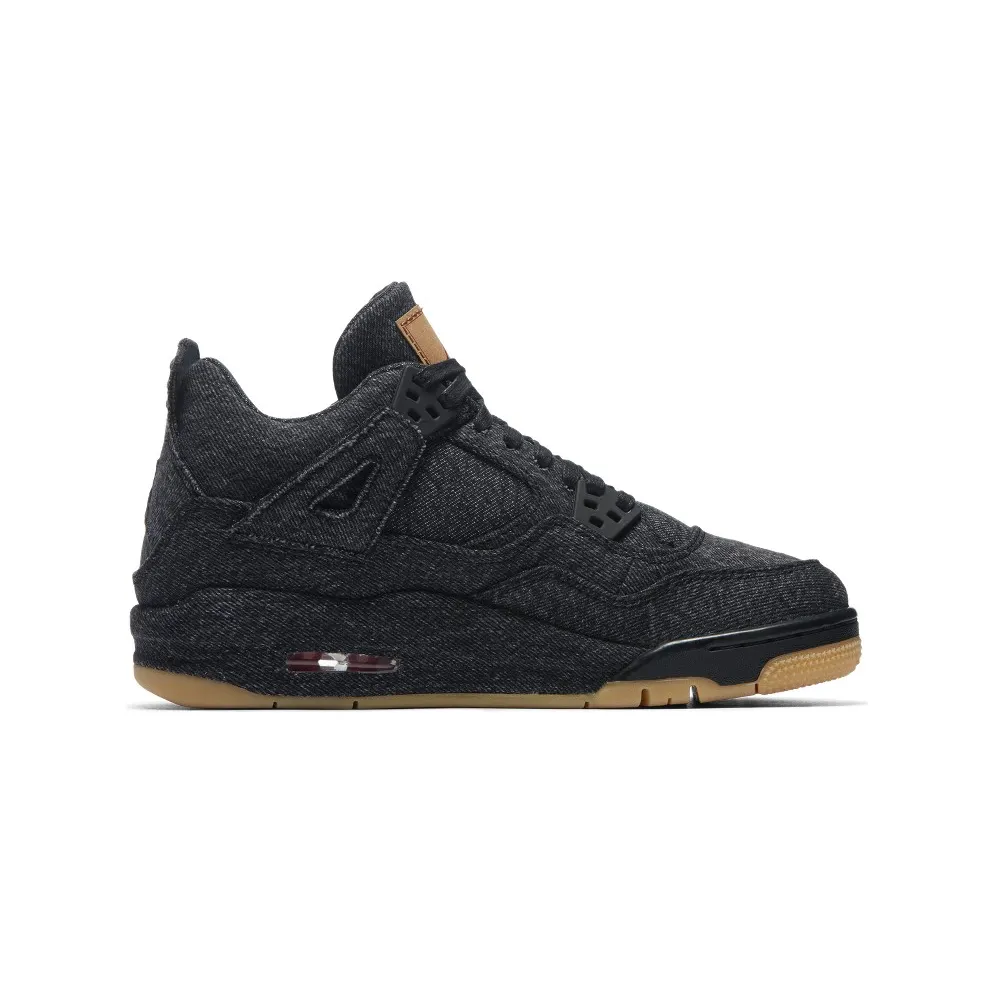 Air Jordan x Levi’s Nike AJ IV 4 Denim Levis Black/Black (With Levis Tag) (GS) (2018) (AQ9103-001)