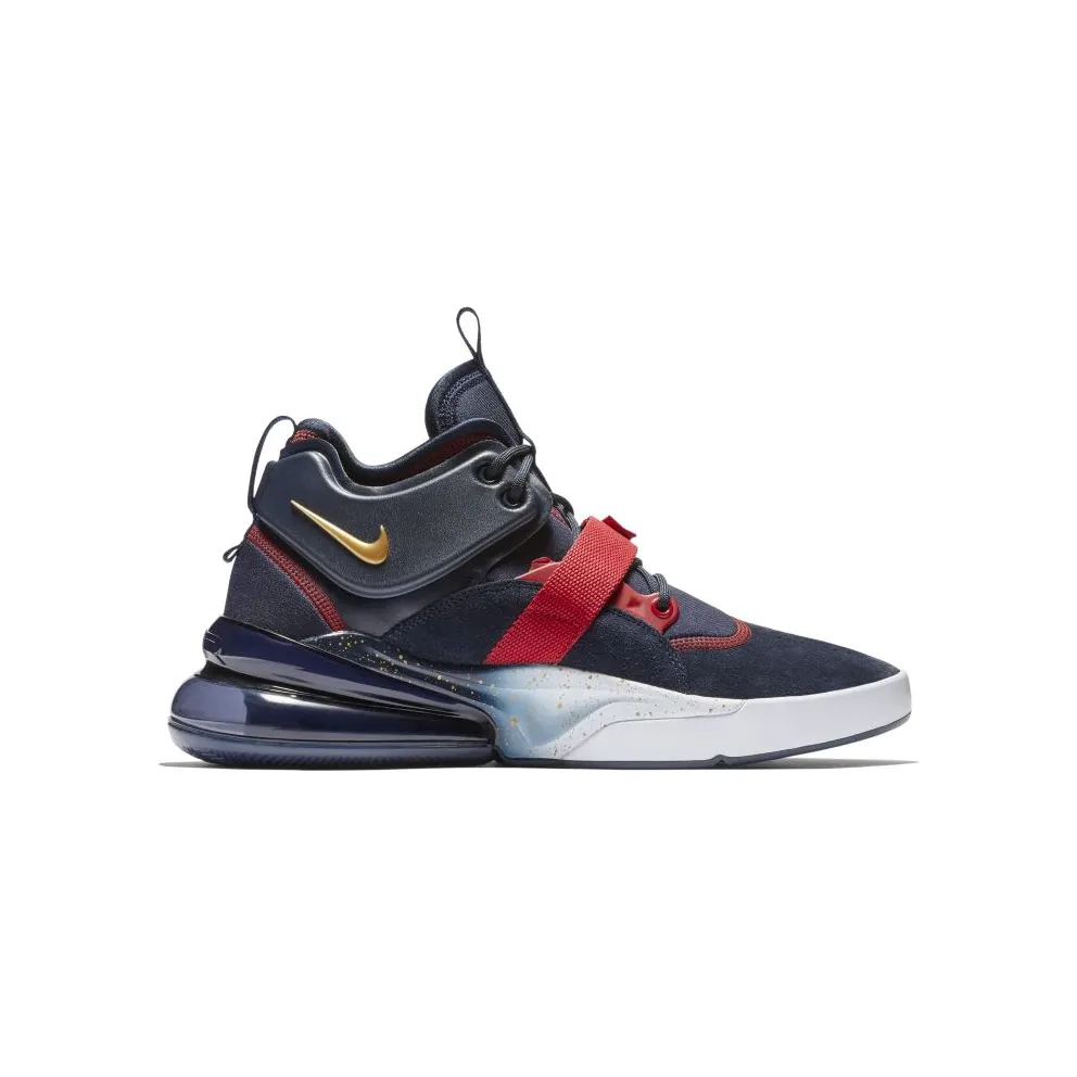 Nike Air Force 270 Olympic Obsidian/Metallic Gold-Gym Red-White (AH6772-400)