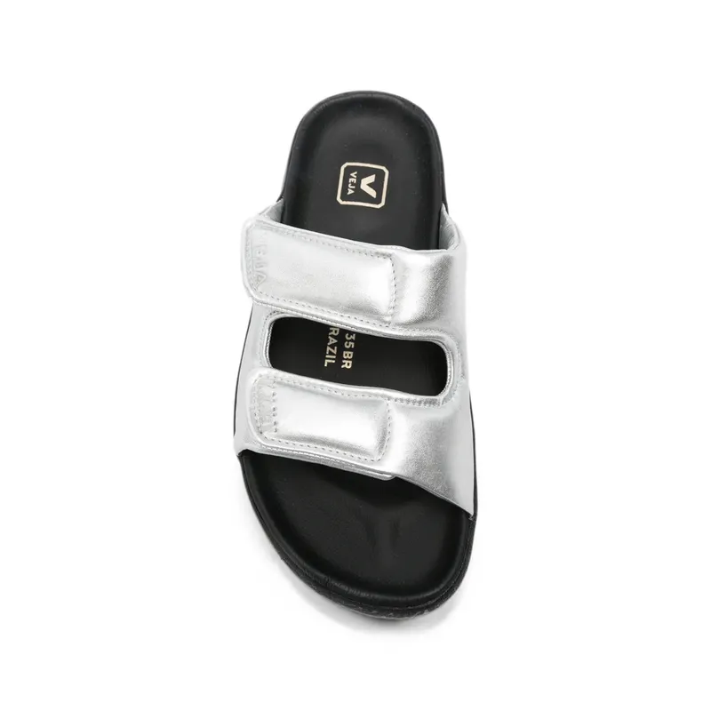 Veja Etna Touch-strap Flat Sandals “Silver” (EM0221967)