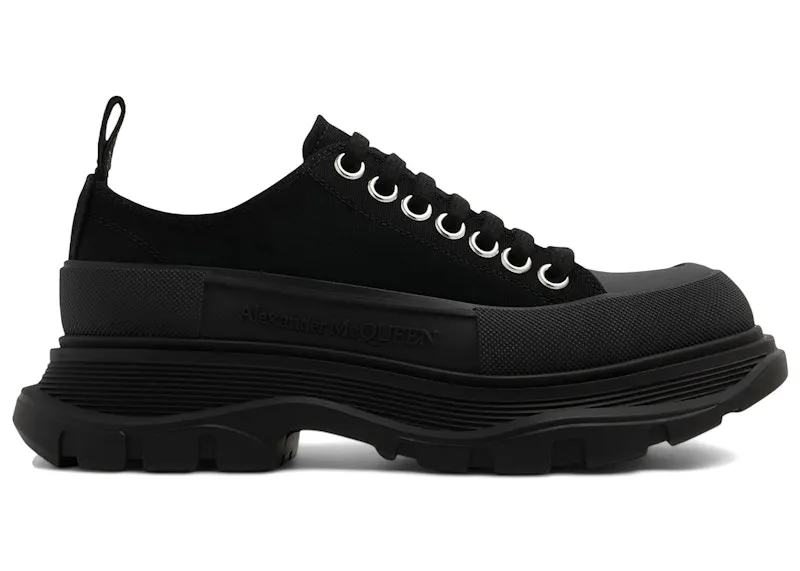 Alexander McQueen Tread Slick Low Lace Up Triple Black (611705 W4L32 1000)