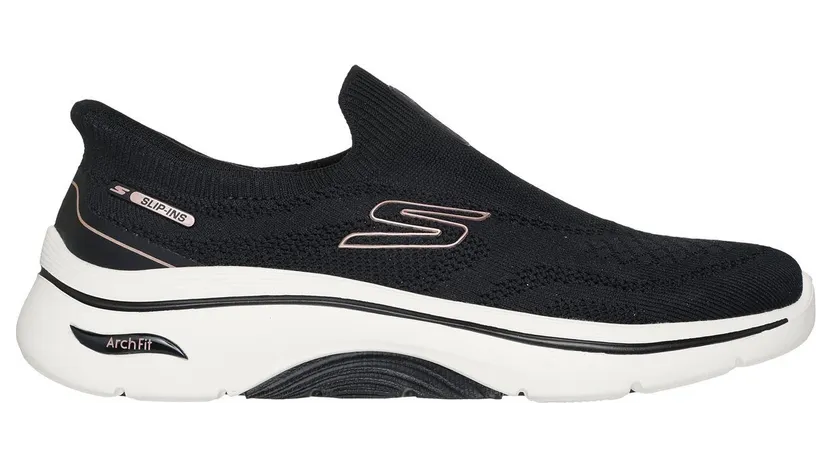 Skechers Slip-Ins: GO Walk Arch Fit 2.0 “Tatum Black / Roos Gold” (125343BKRG)