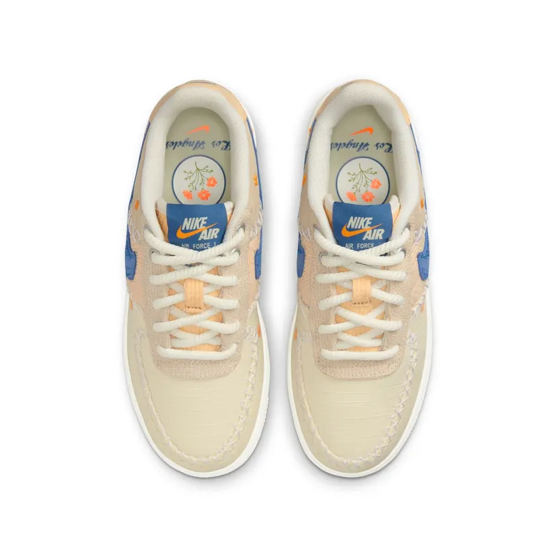 Nike Air Force One Low Sail / Coconut Milk / Royal Blue / Orange (DV4141-100)