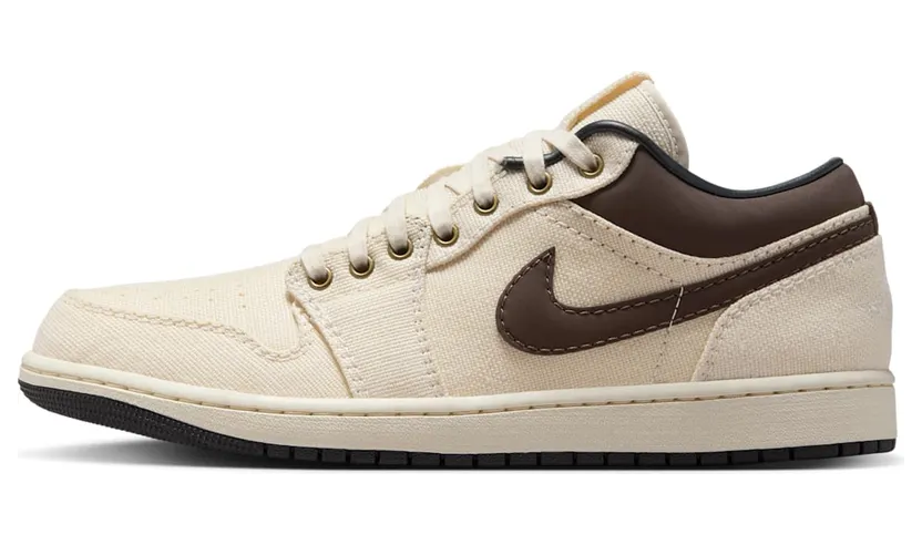 Air Jordan 1 Low Premium “Pale Ivory Baroque Brown” (IB8058-110)