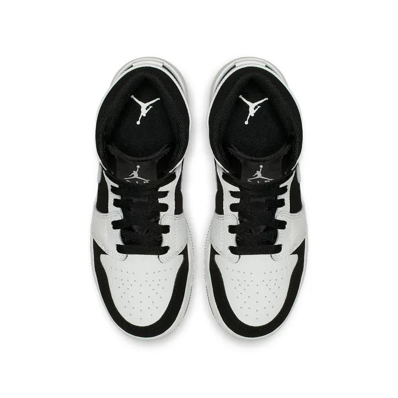 Jordan 1 Mid White Black (GS) White/Black-White (554725-113)