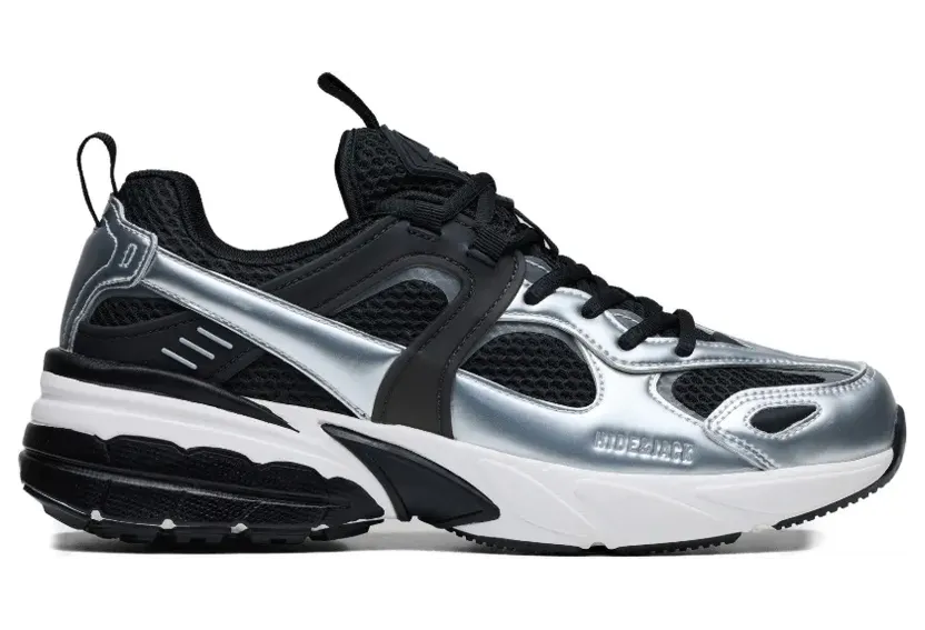 Hide&Jack Running 2000 Sneakers im Metallic-Look – Silber (ERUNNSILBLK)