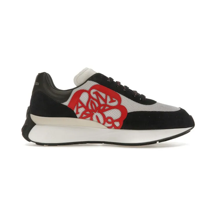Alexander McQueen Sprint Runner Black Red (705074 W4V61 8928)