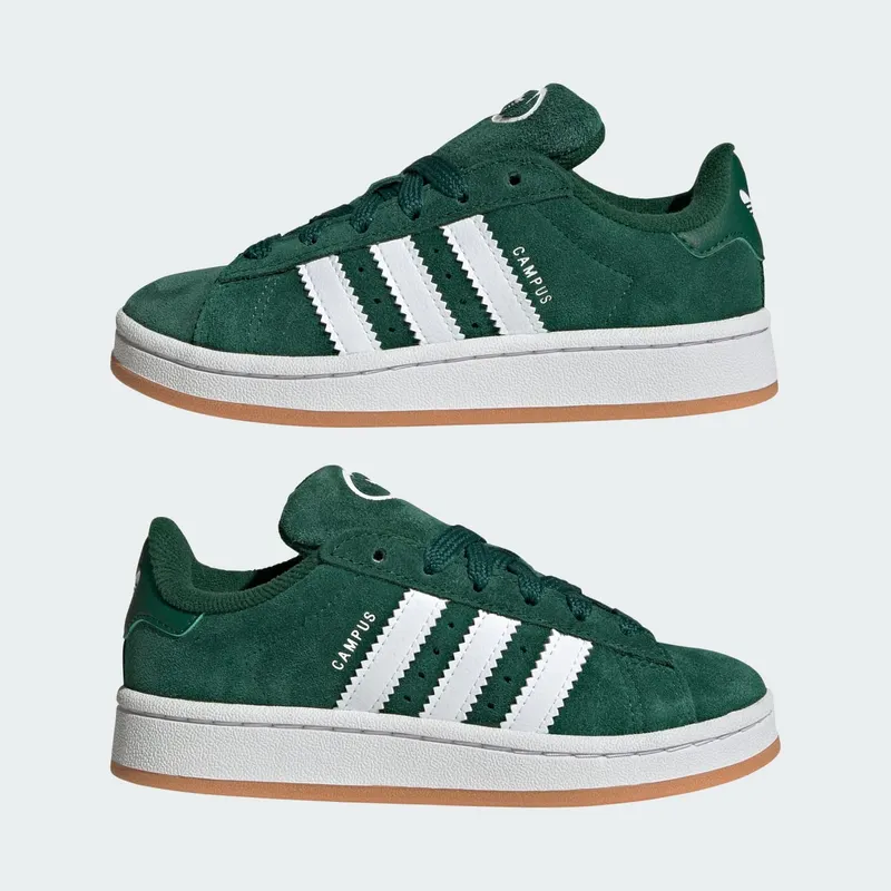 adidas Campus 00s Elastic Lace Kids Dark Green / Cloud White / Gum (JI4332)