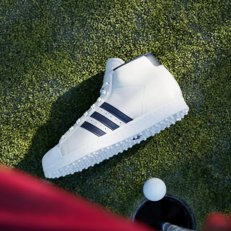 adidas Pro Model Midcut Spikeless Golf Chalk White Night Indigo (JQ7722)