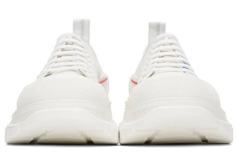 Alexander McQueen White & Blue Tread Slick Graffiti Sneakers (682421W4RQ9) (2)