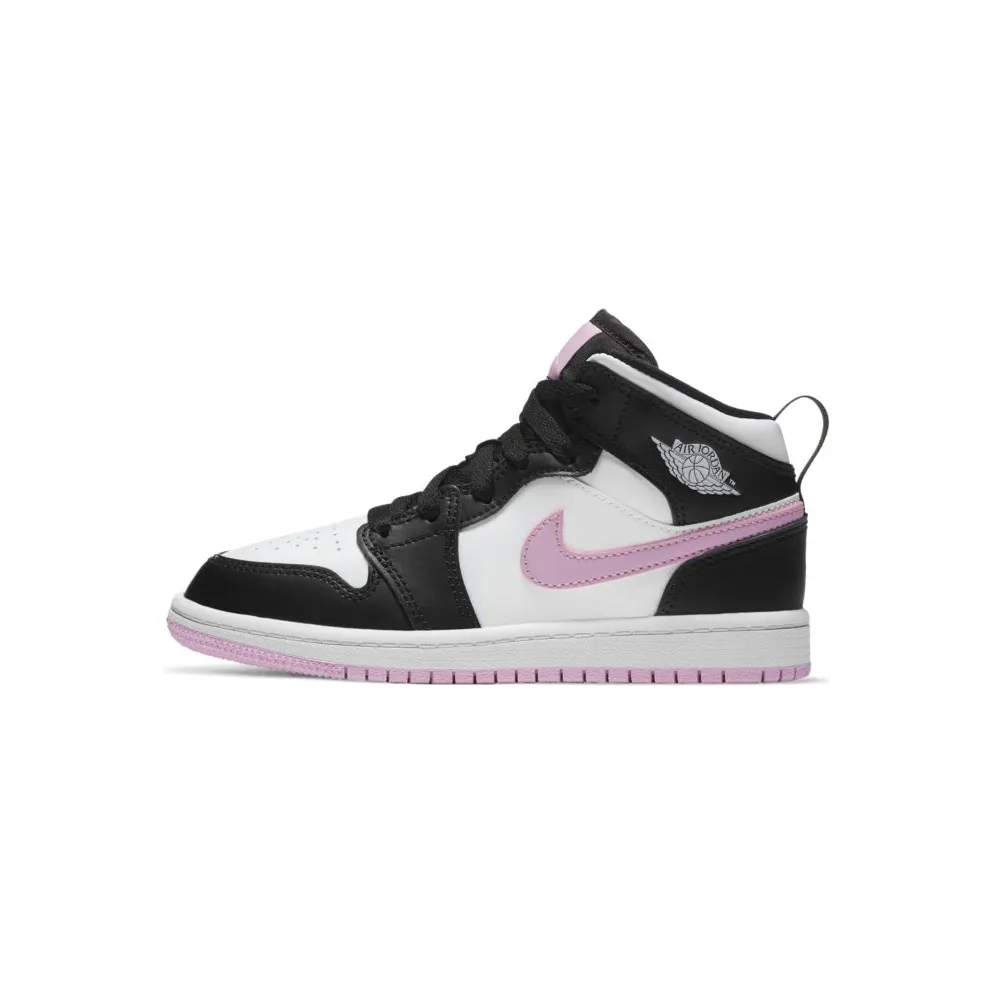 Jordan 1 Mid White Black Light Arctic Pink (PS) (640737 103)