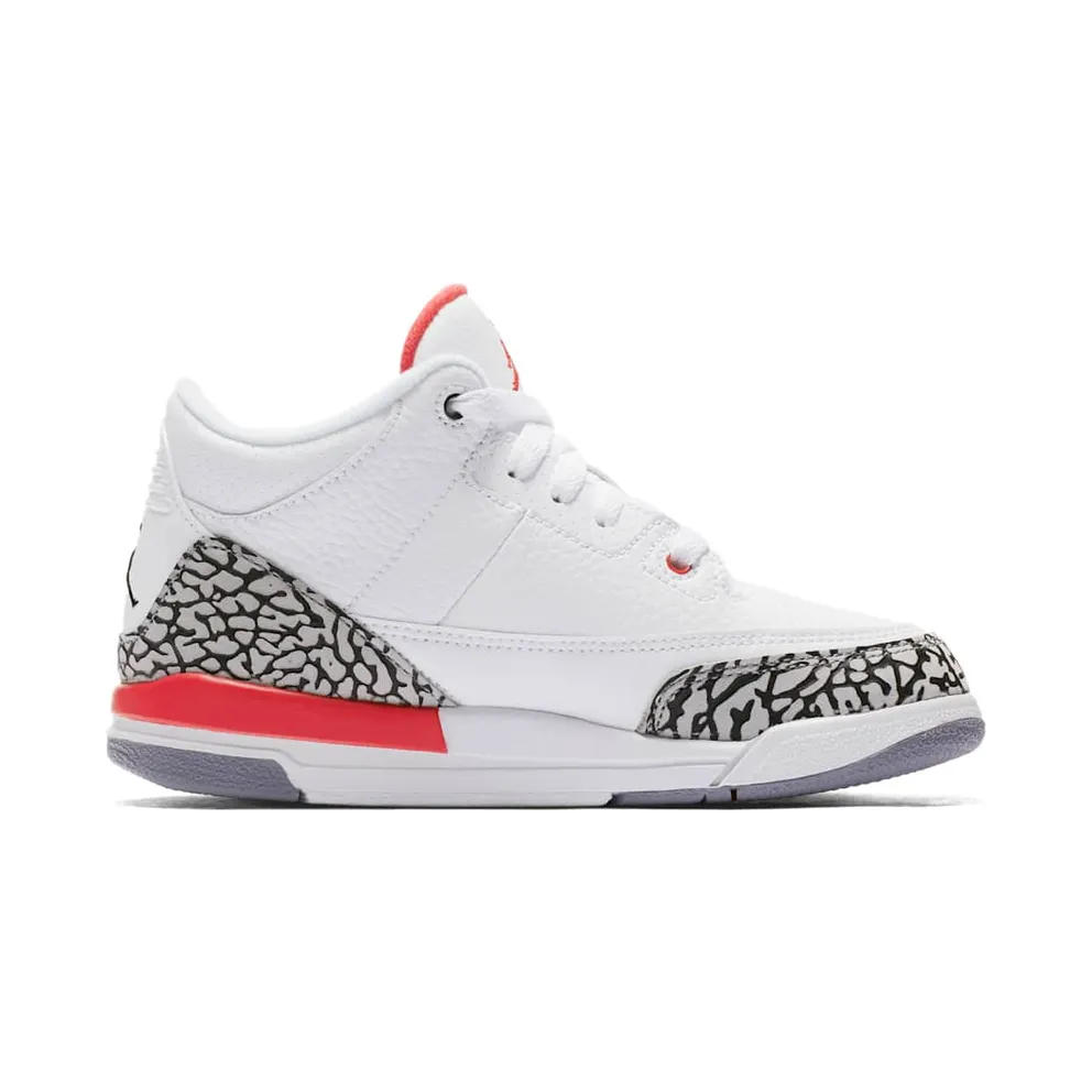 Jordan 3 Retro Hall of Fame (PS) White/Fire Red-Cement Grey-Black (429487-116)
