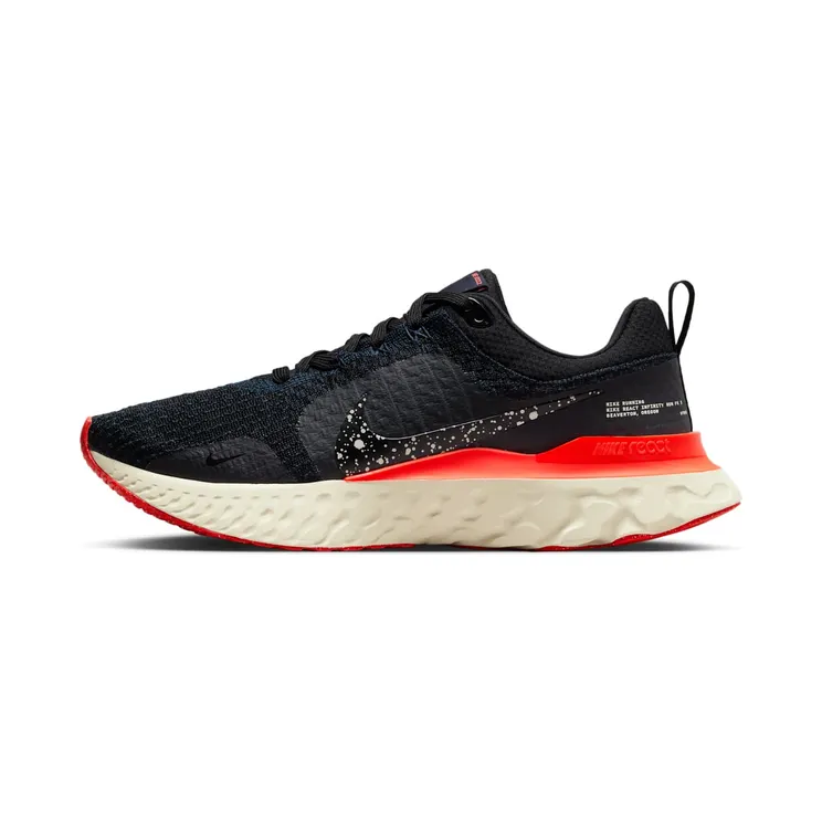 Nike React Infinity Run “Black / Obsidian / Bright Crimson” (DZ3014-002)