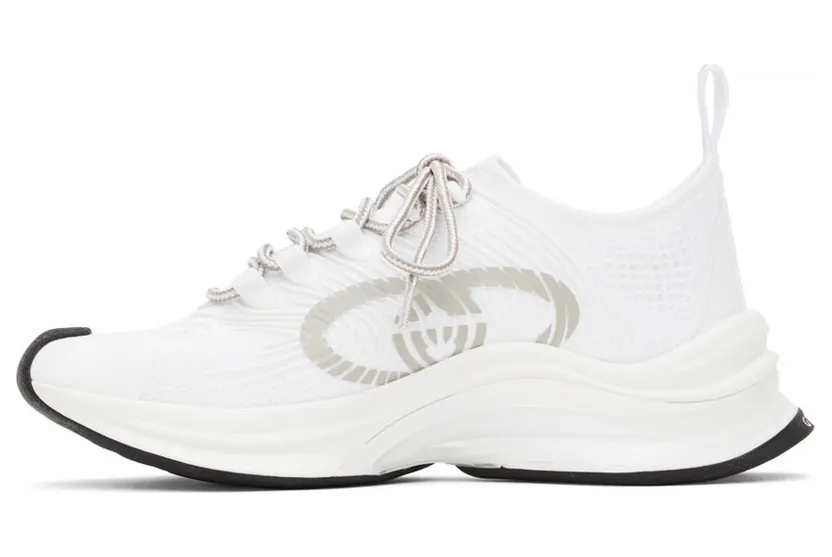 Gucci White Run Low-Top Sneakers (680902 USM10) (3)