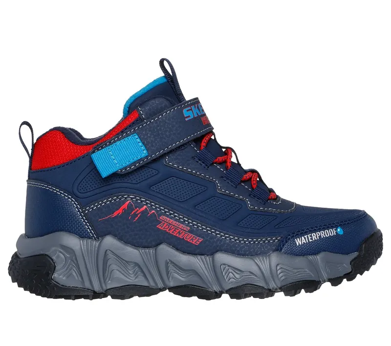Skechers Waterproof: Velocitrek – Rugged-Rush Sneaker Marine/Red