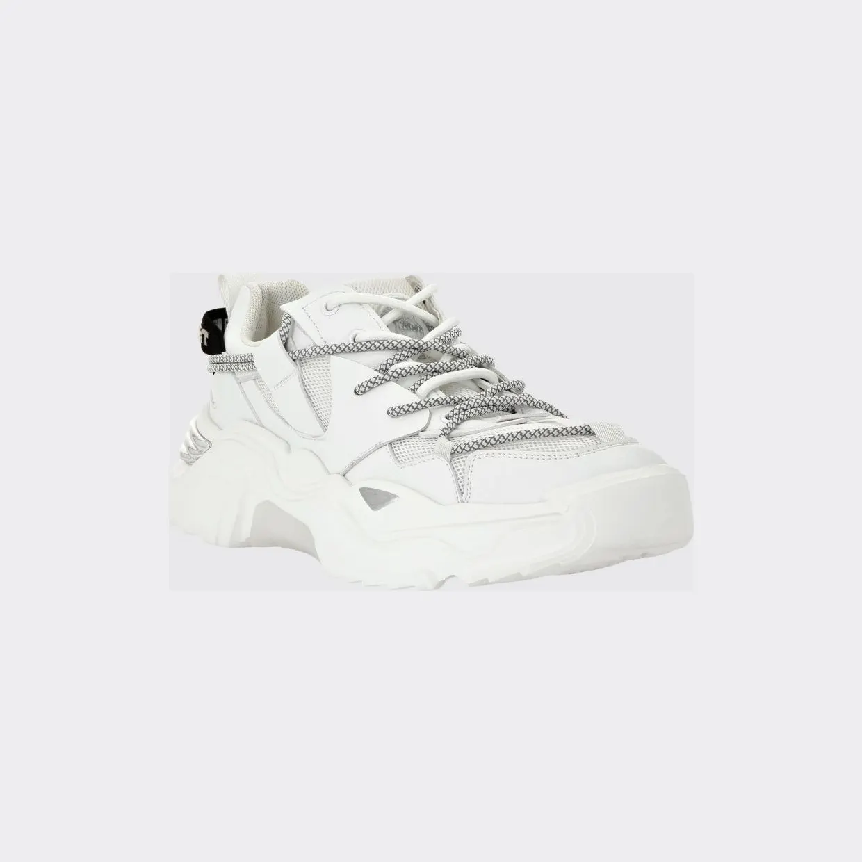 Plein Sport Lace-Up Low-Top Sneakers in Mesh with a Branded Pull-Tab White (AABSUSC0351STE003N01)