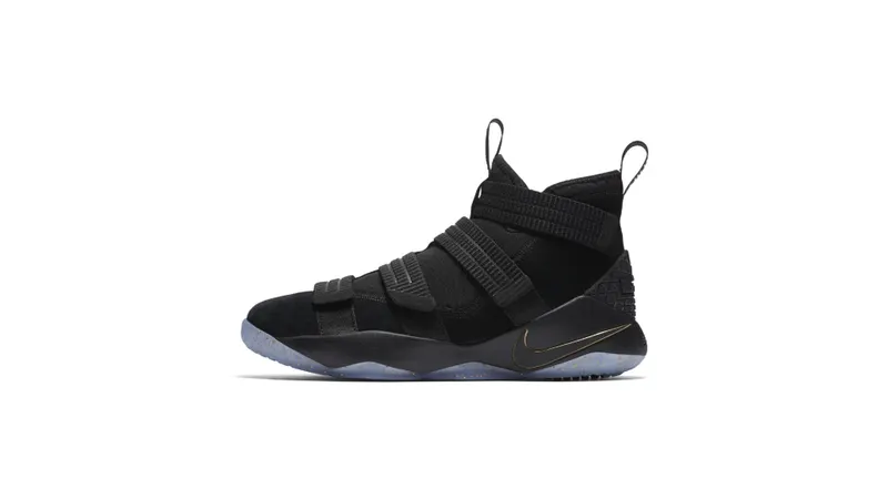 Nike LeBron Zoom Soldier 11 Black Gold Black/Metallic Gold-White (897646-002)