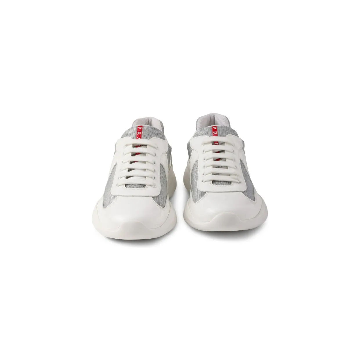 Prada Patent Leather and Technical Fabric America’s Cup “White/Grey” (4E3400 F G000 ASZ F0J36) (4)