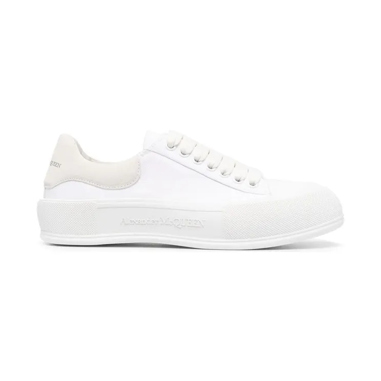 Alexander McQueen Deck Skate Plimsoll Lace-Up White White (654593W4MV79000)