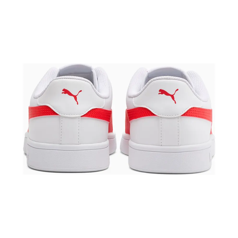 Puma Smash v2 leren Grey/Red/White (36521509)