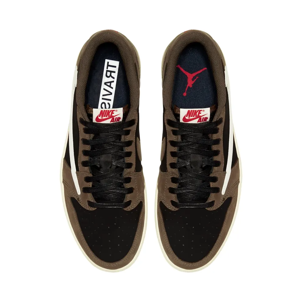 Jordan 1 Retro Low OG SP Travis Scott Black/Dark Mocha-University Red-Sail (CQ4277-001)