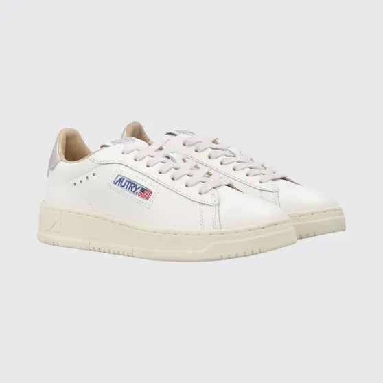 Autry Dallas Low Low-Top Sneakers in Smooth Cowhide Leather White (ADLWMR08)