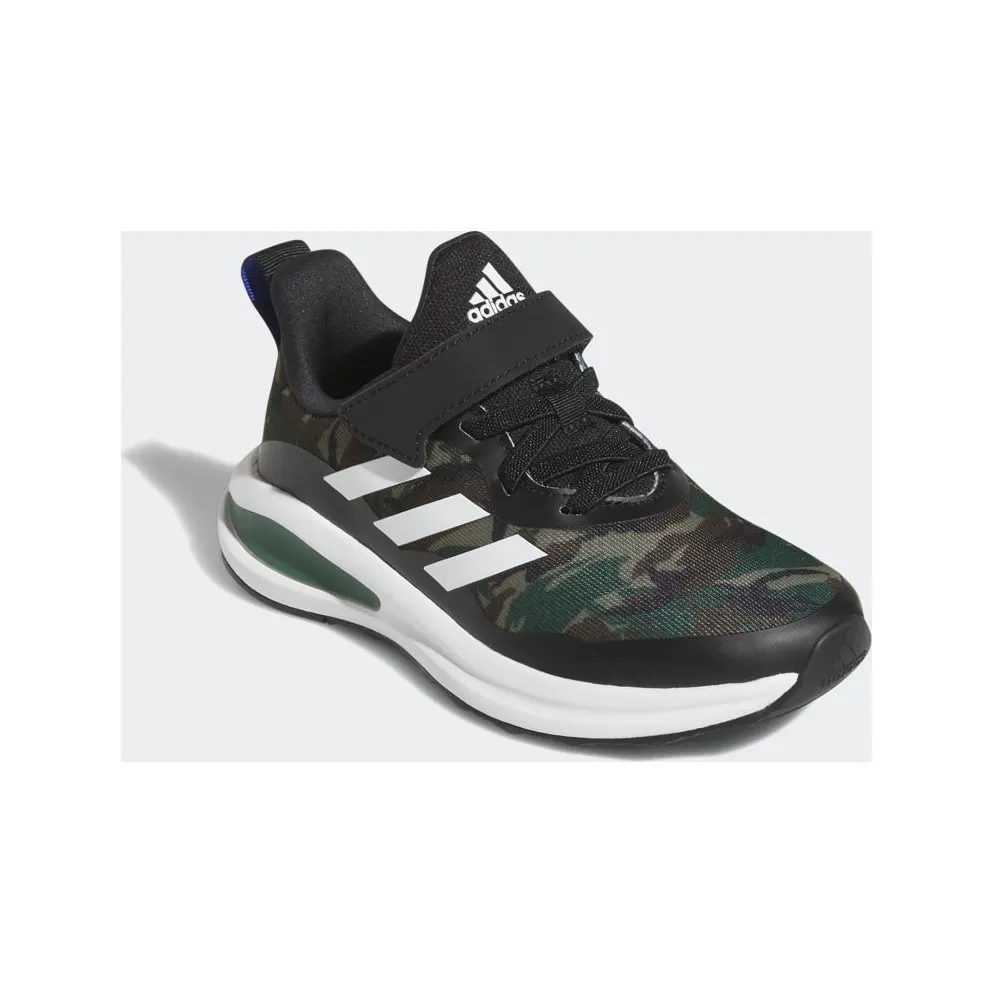 Adidas FortaRun Sport Running Lace and Top Strap Core Black / Cloud White / Green Oxide (GV9473)